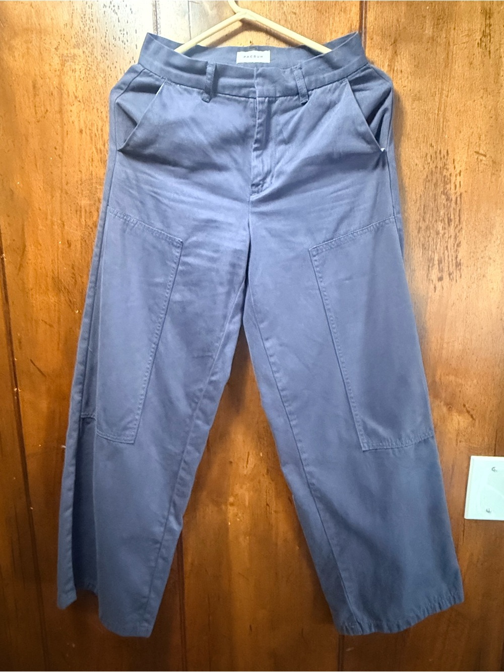 Wide-Leg Women’s Pants in Slate Blue - Unbranded